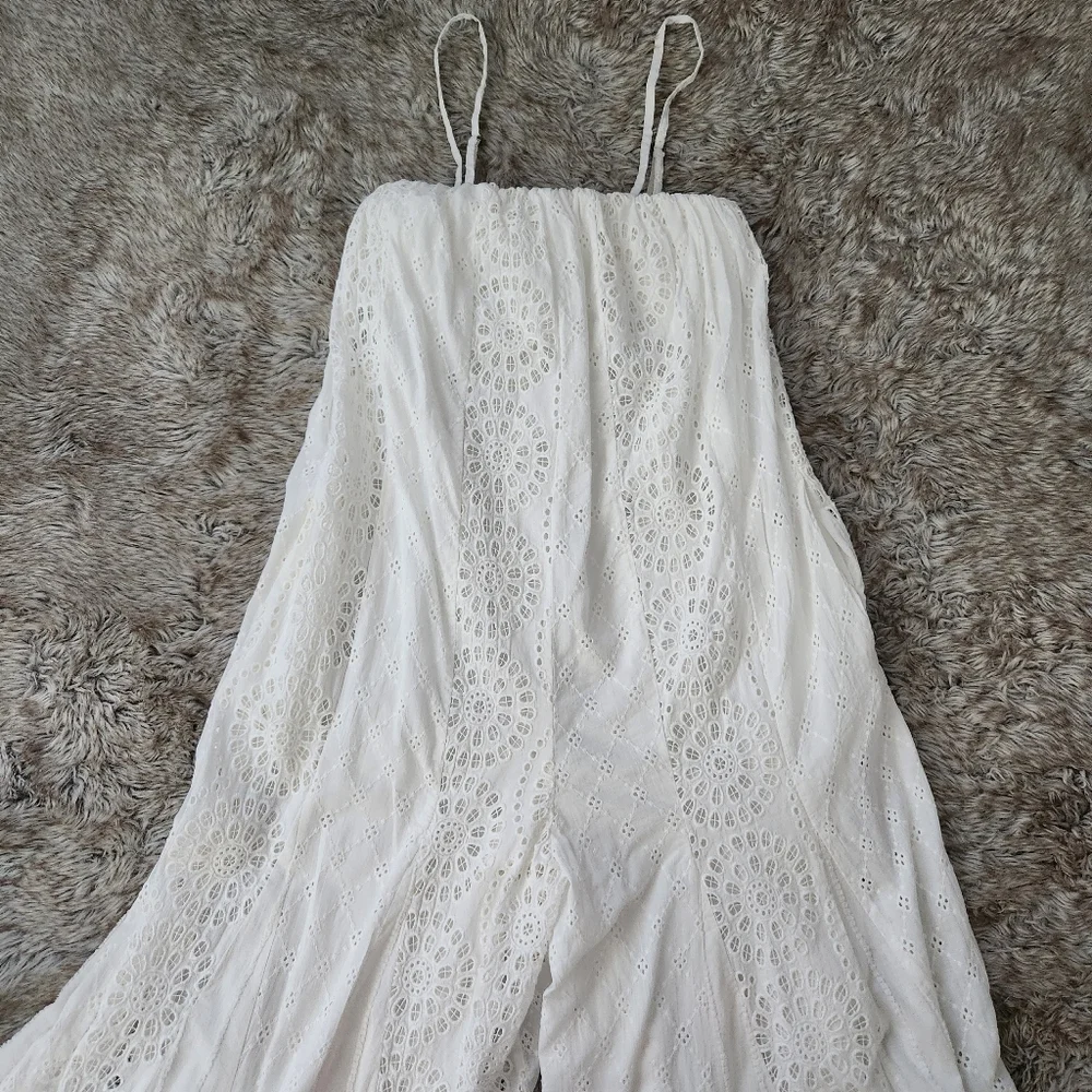 Free‎ People Midnight Cruiser One-piece Jumpsuit Ivory White Women's Size Small